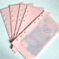 Pink Frosted PP Cash Envelopes A6