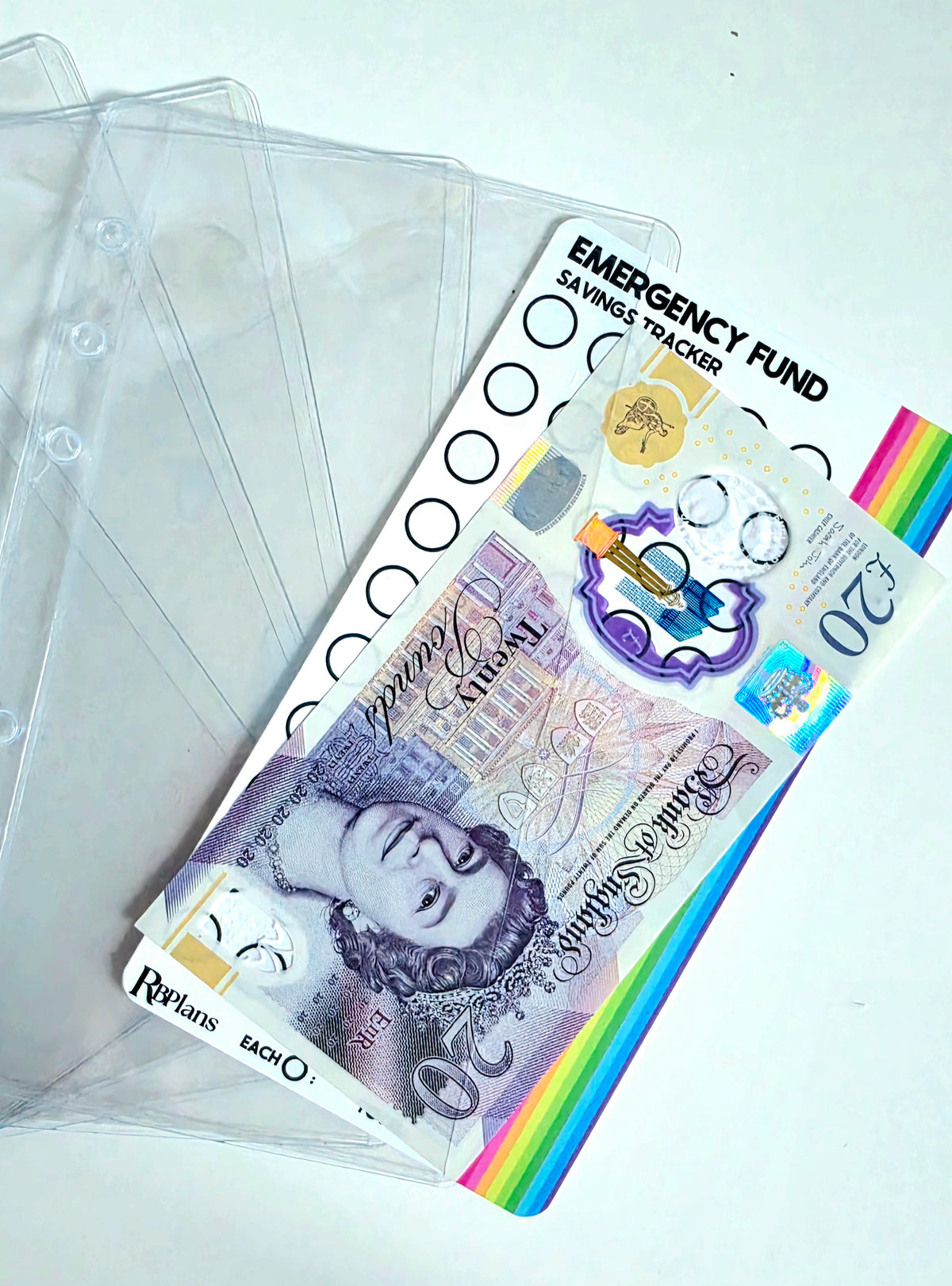 Clear Gloss Zipless Cash Envelopes A6