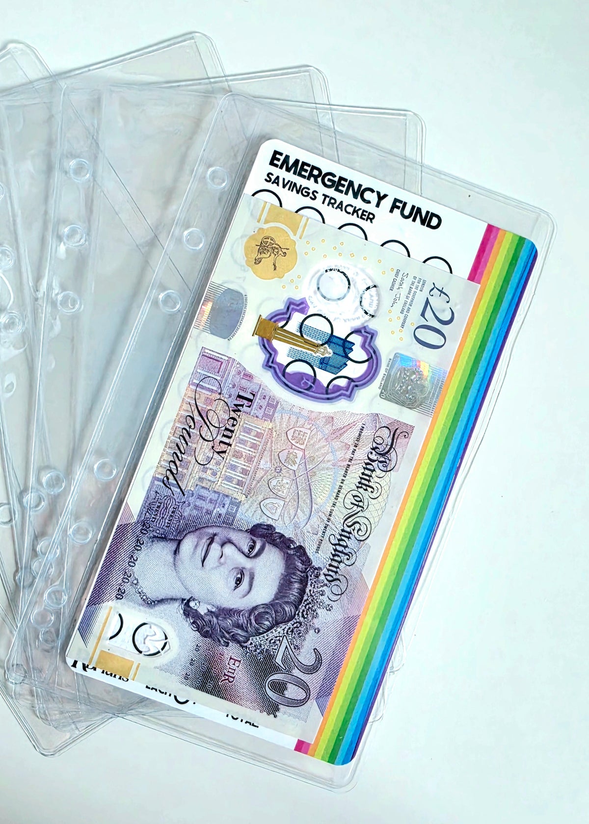 Clear Gloss Zipless Cash Envelopes A6