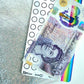 Clear Glitter Zipless Cash Envelopes A6