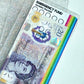 Clear Glitter Zipless Cash Envelopes A6