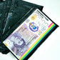 Black & Clear Gloss Zipped Cash Envelopes A6