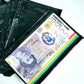 Black & Clear Gloss Zipped Cash Envelopes A6