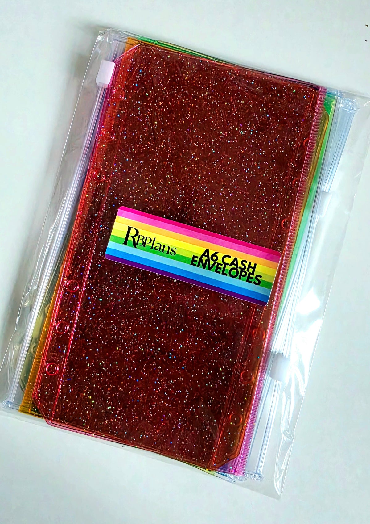 Rainbow Zipped Cash Envelopes A6
