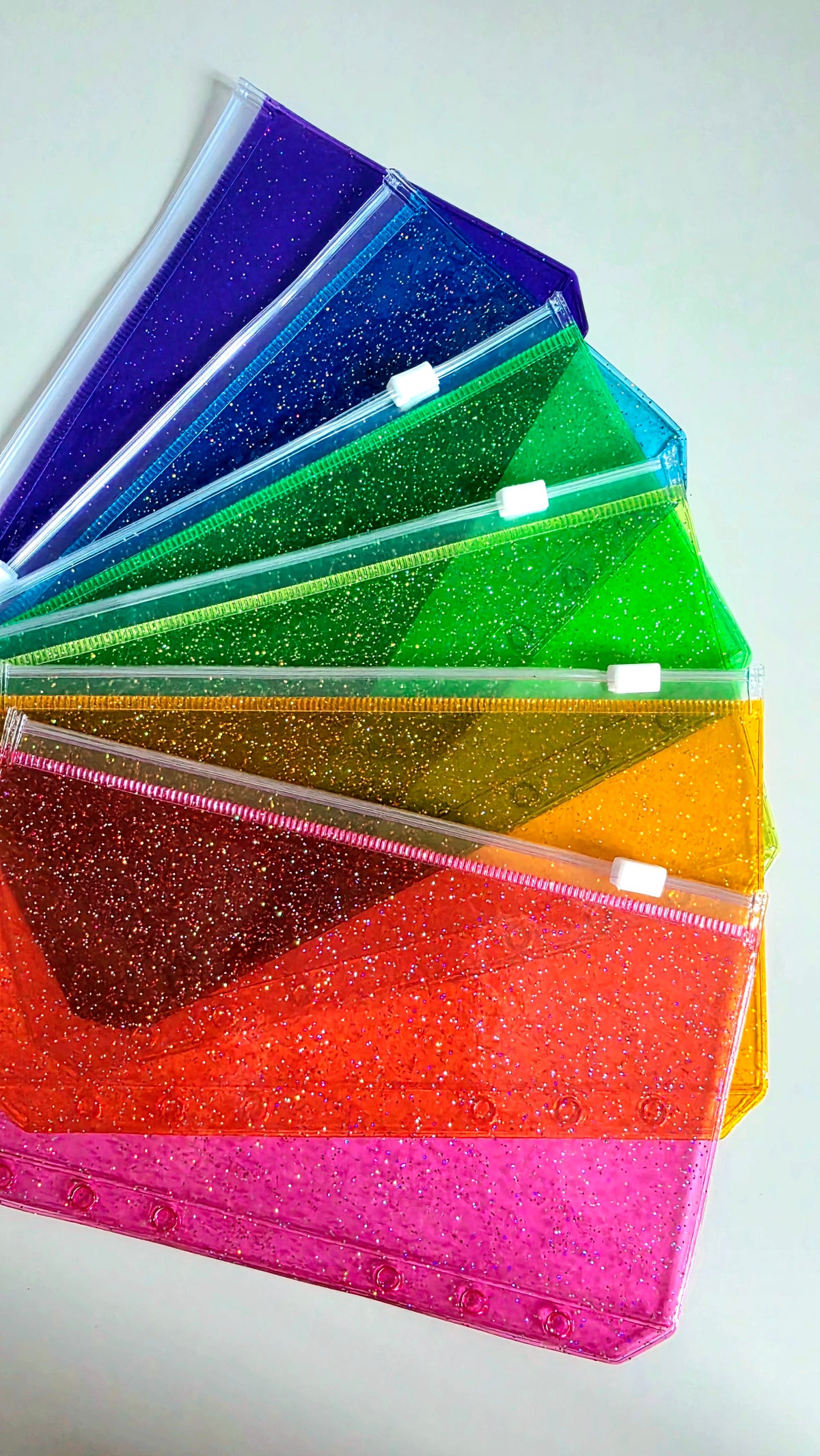 Rainbow Zipped Cash Envelopes A6