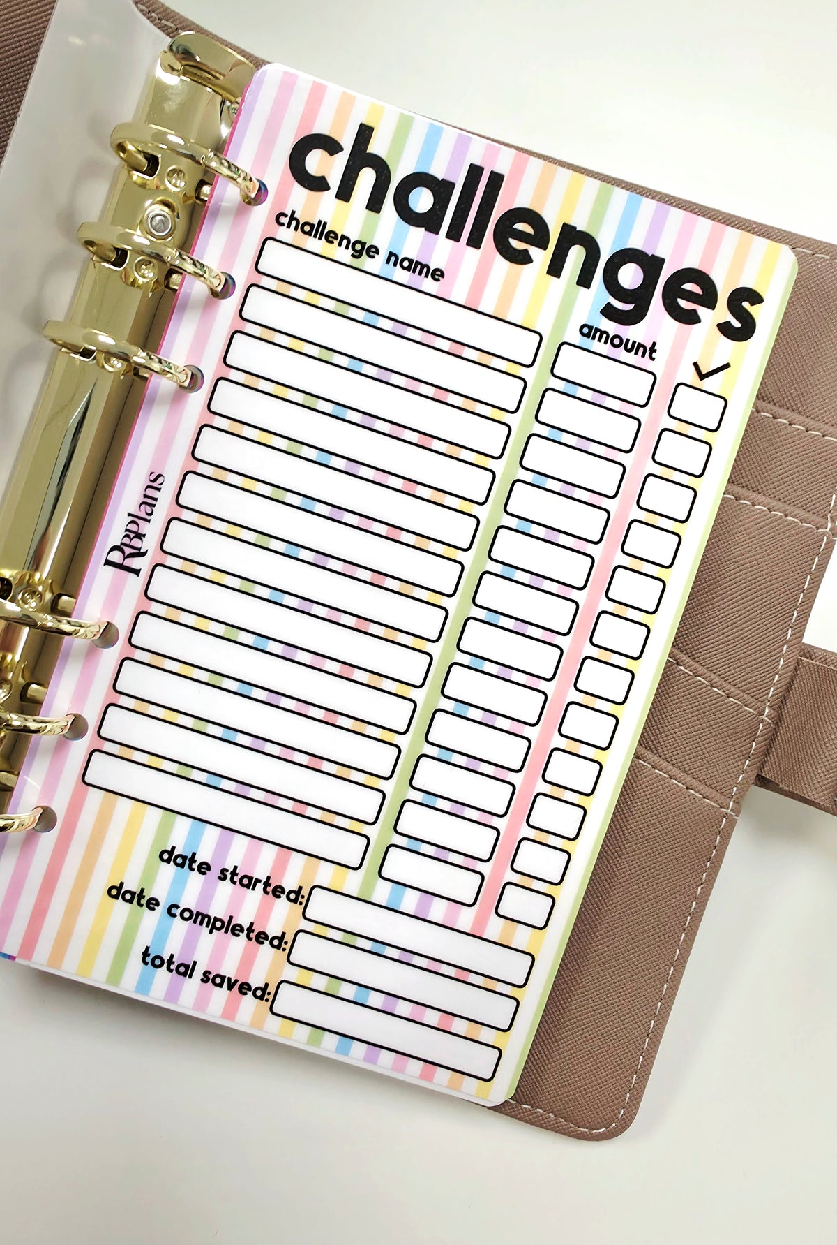 Pastel Challenge Checklist Dashboard A6
