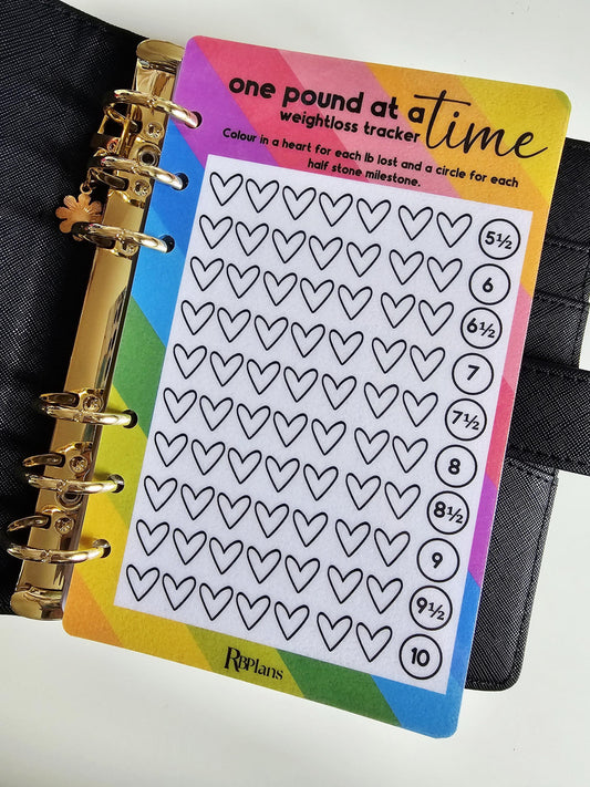 Weightloss Tracker 5-10 Stone Dashboard A6