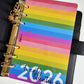 2026 Rainbow Stripe Dashboard A6