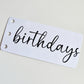 Birthdays Half Dashboard A6