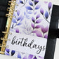 Birthdays Half Dashboard A6