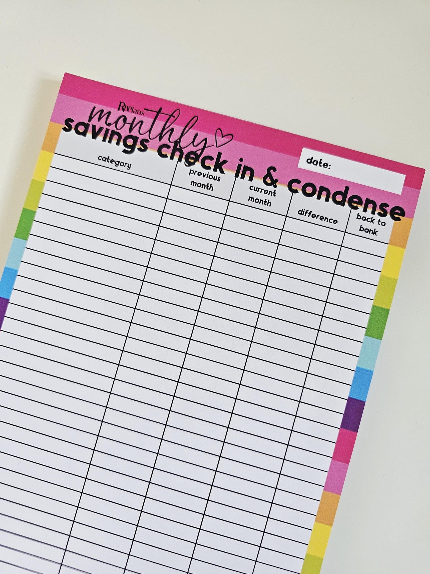 Savings Count Up and Cash Condense Notepad