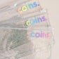 Coins Sparkle Zip Envelope