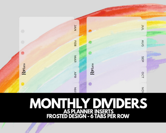 Monthly Frosted Dividers